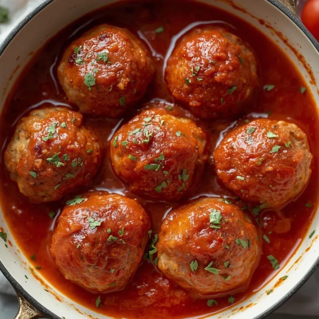 Baked Meatballs with Marinara Sauce