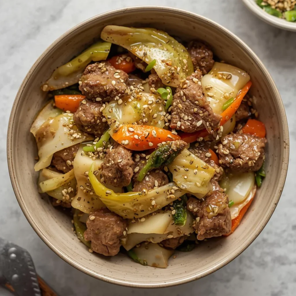 Beef and Cabbage Stir Fry