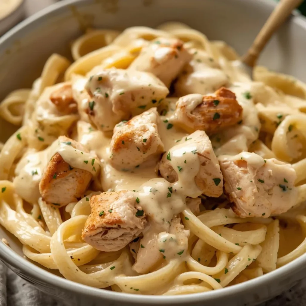 Chicken Alfredo Pasta High Protein Version
