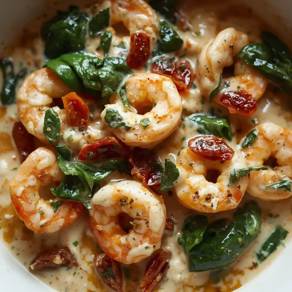 Creamy Tuscan Shrimp Dairy Free Option