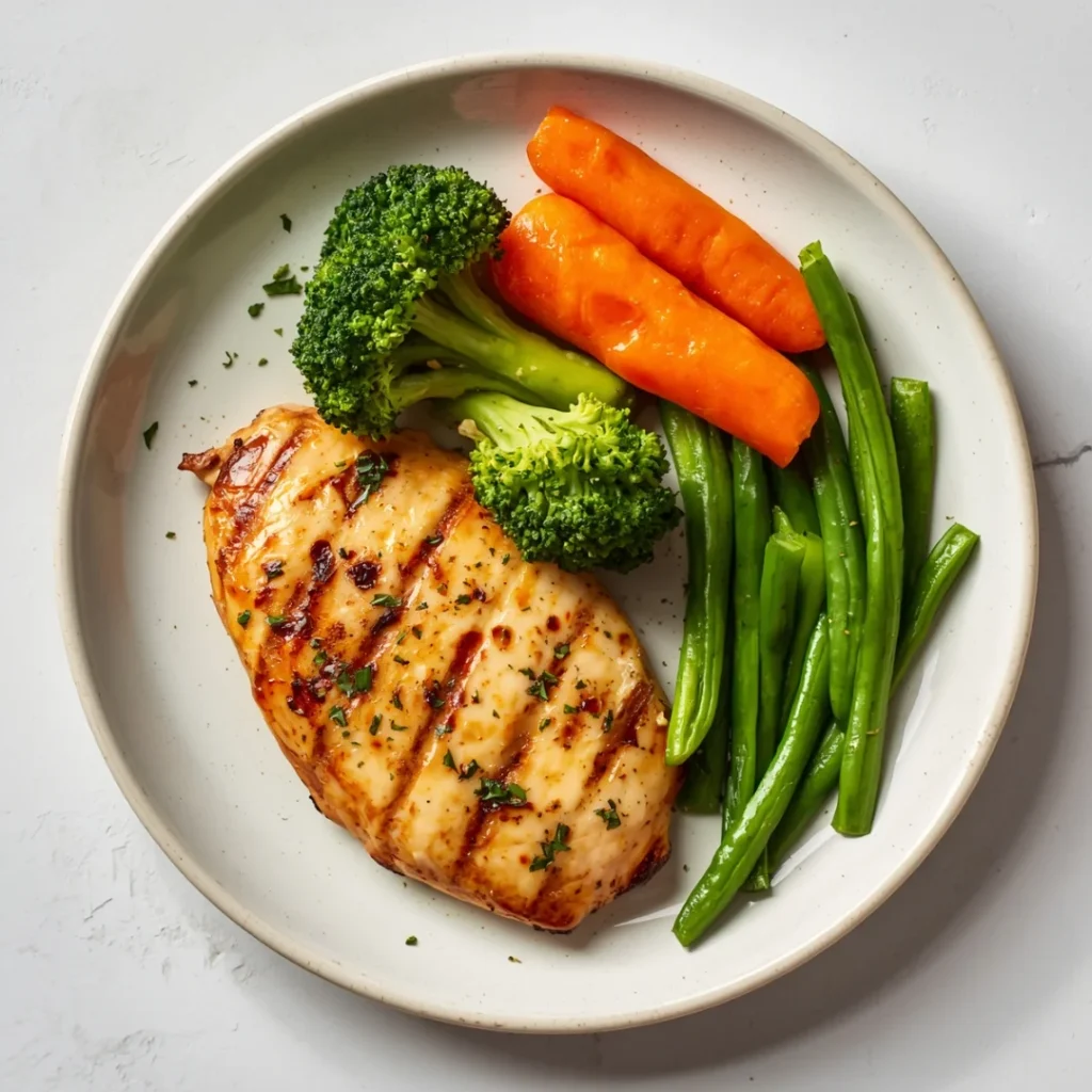 Grilled Chicken Breast with Steamed Vegetables