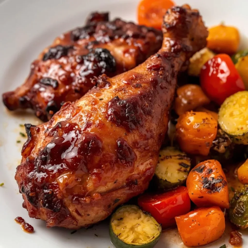 BBQ Chicken with Roasted Veggies