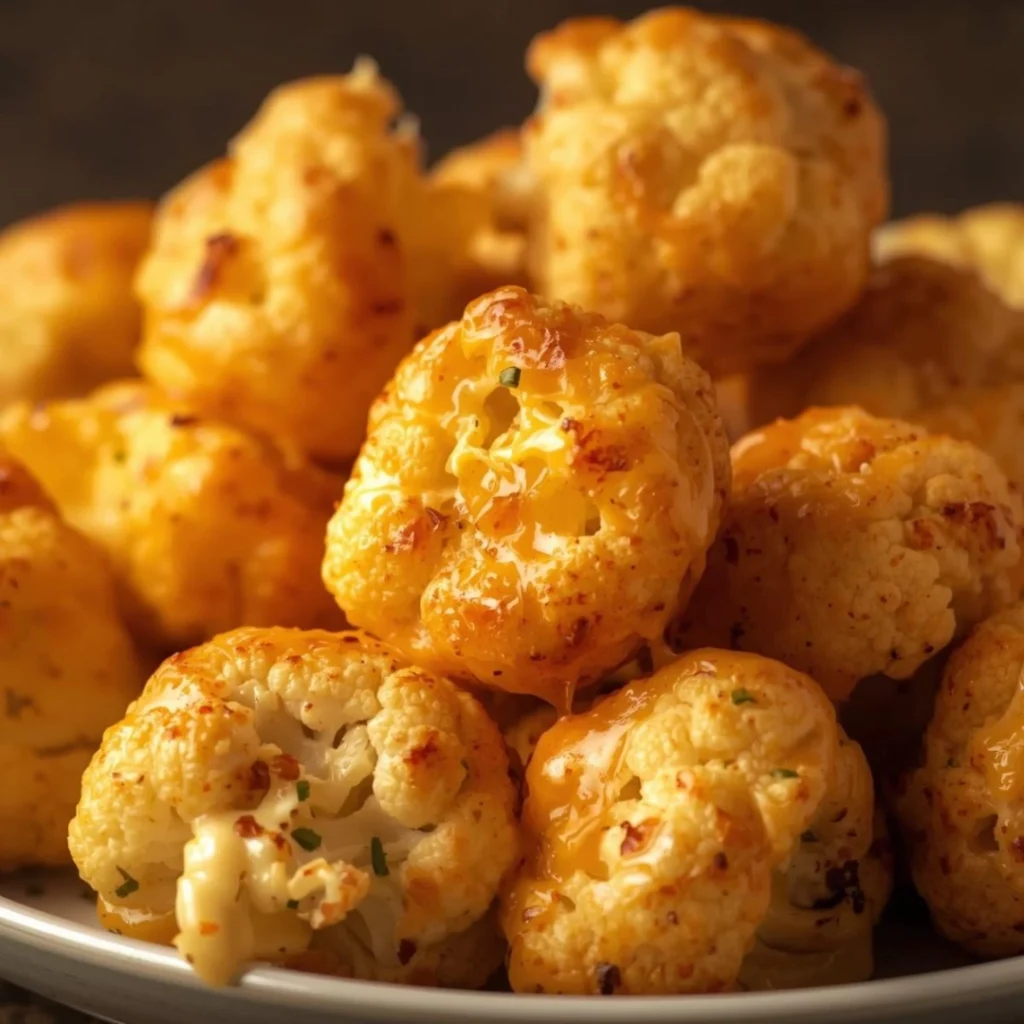 Cheesy Cauliflower Bites