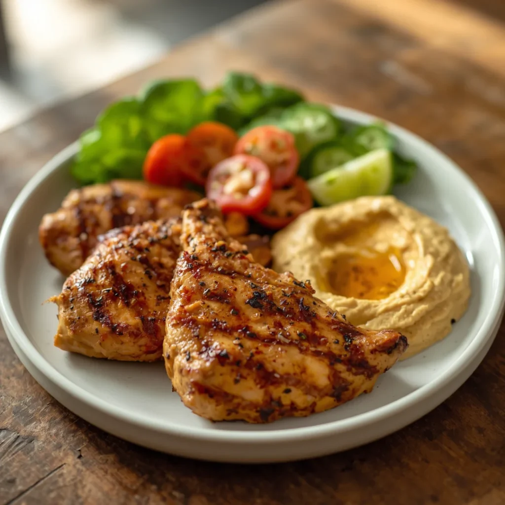 Chicken and Hummus Plate