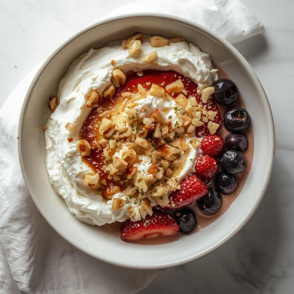 Cottage Cheese Fruit Nut Bowl Savory Twist