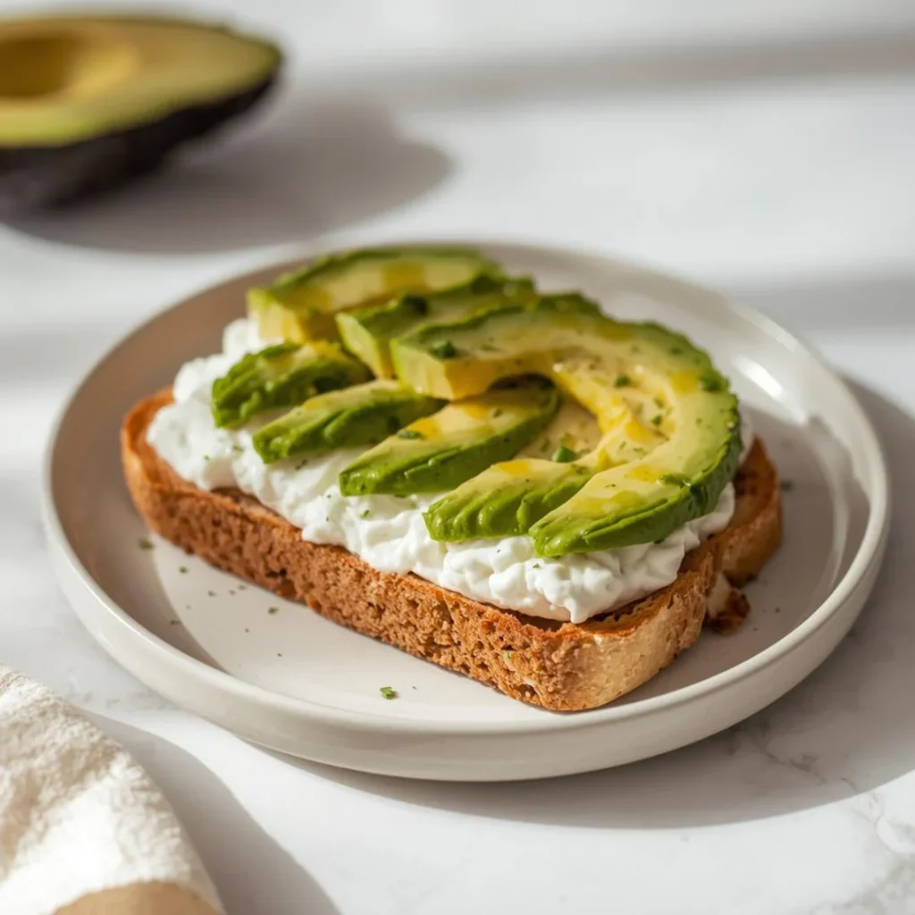 Cottage Cheese Toast with Avocado