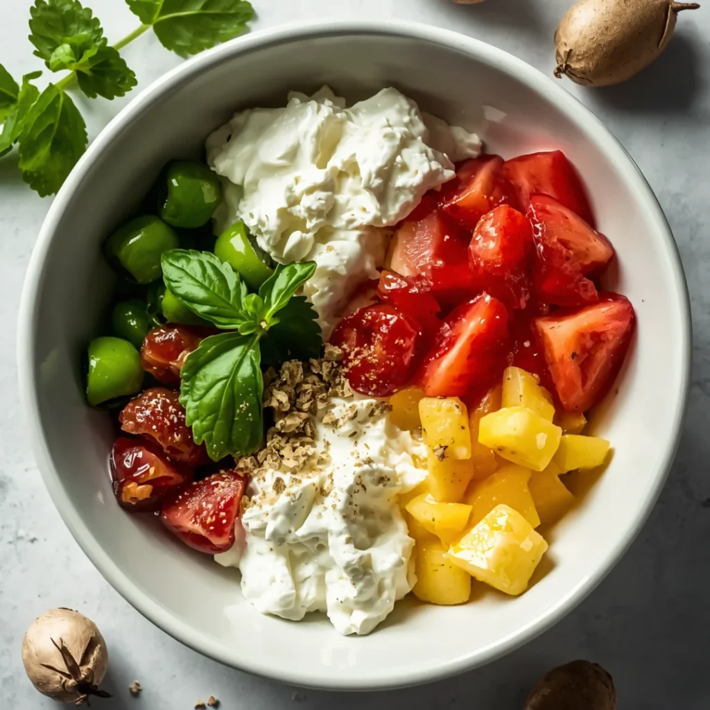 Cottage Cheese and Fruit Bowl Savory Option