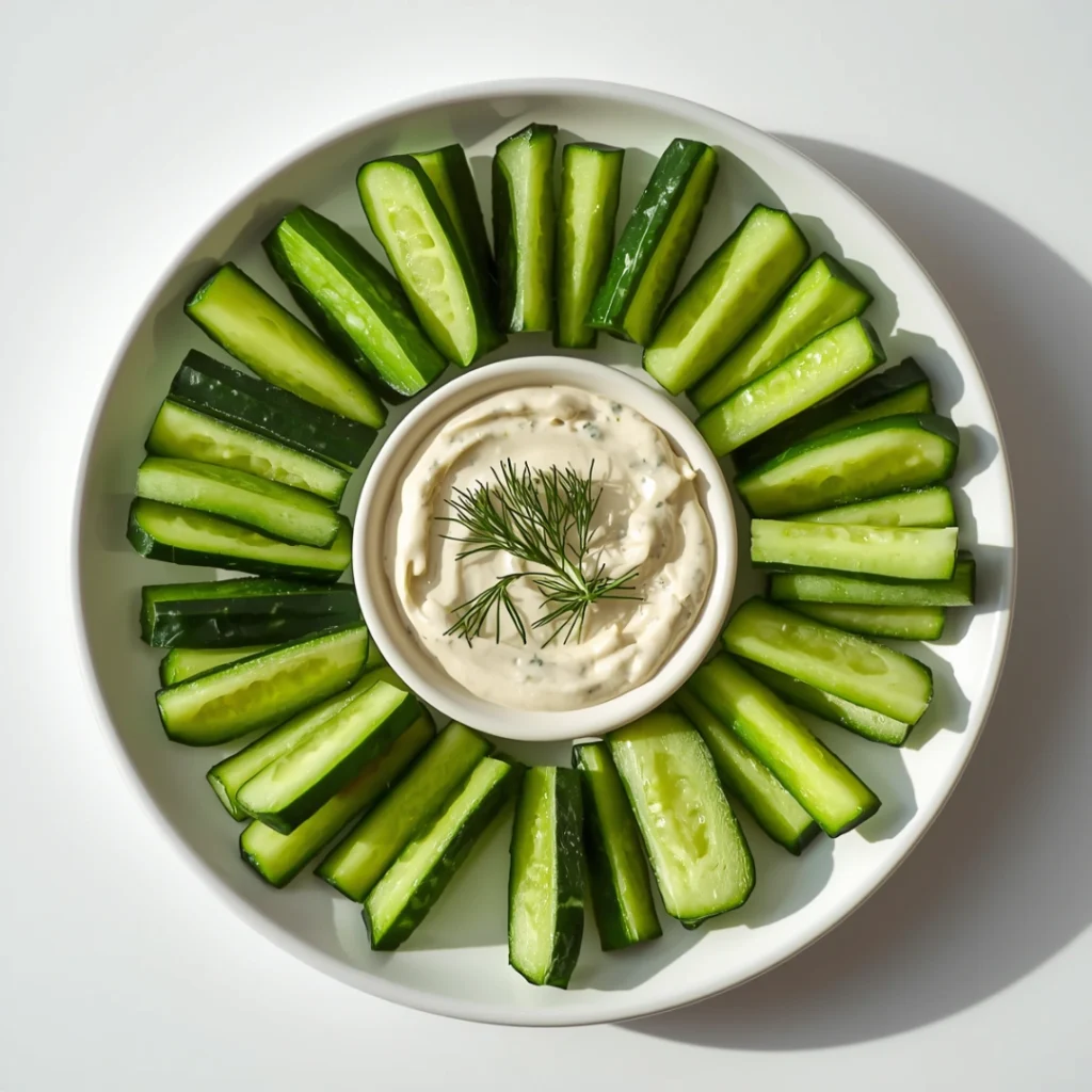 Cucumber Sticks with Dip