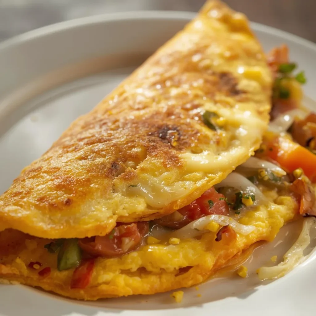 Egg Omelette with Cheese and Veggies