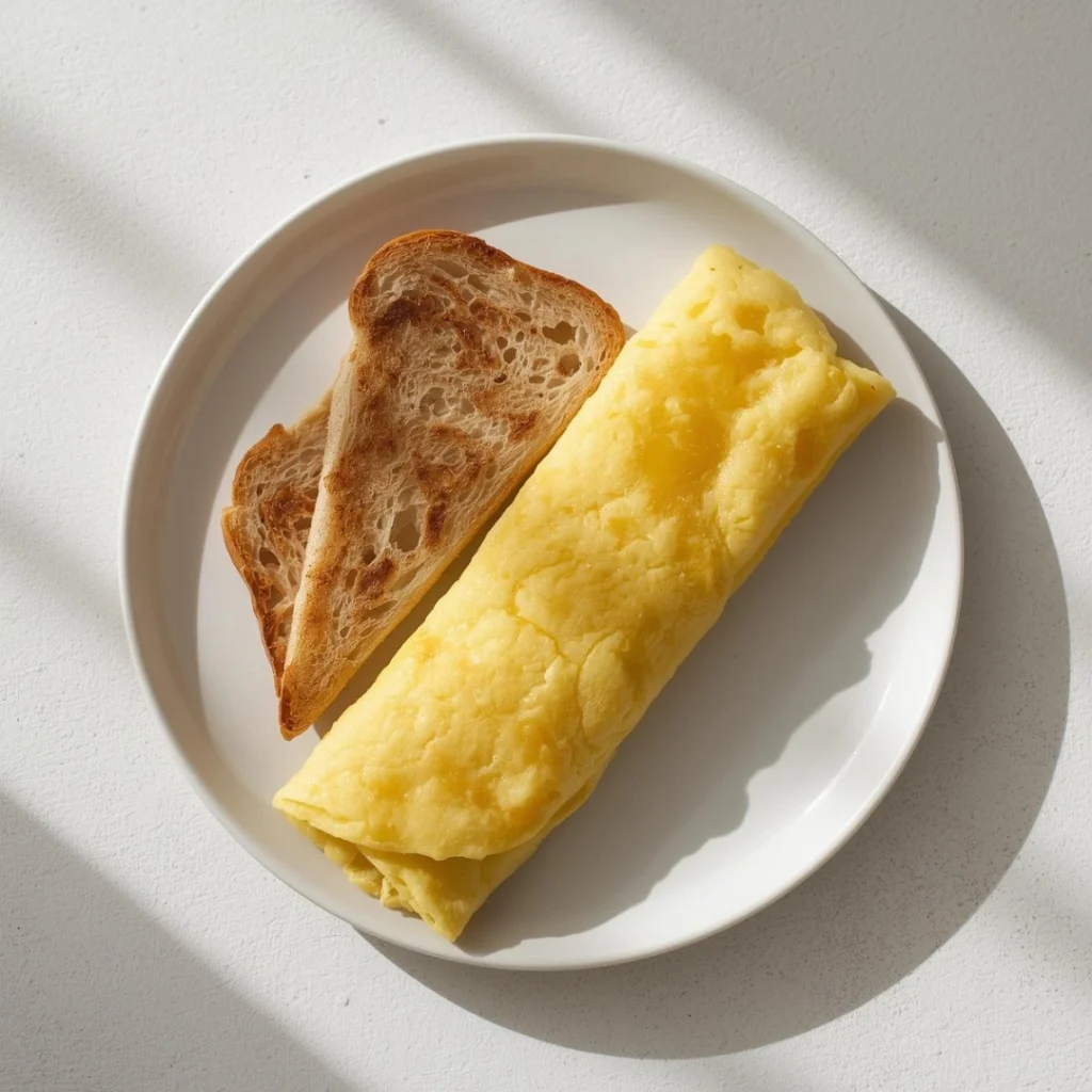 Egg White Omelette with Toast