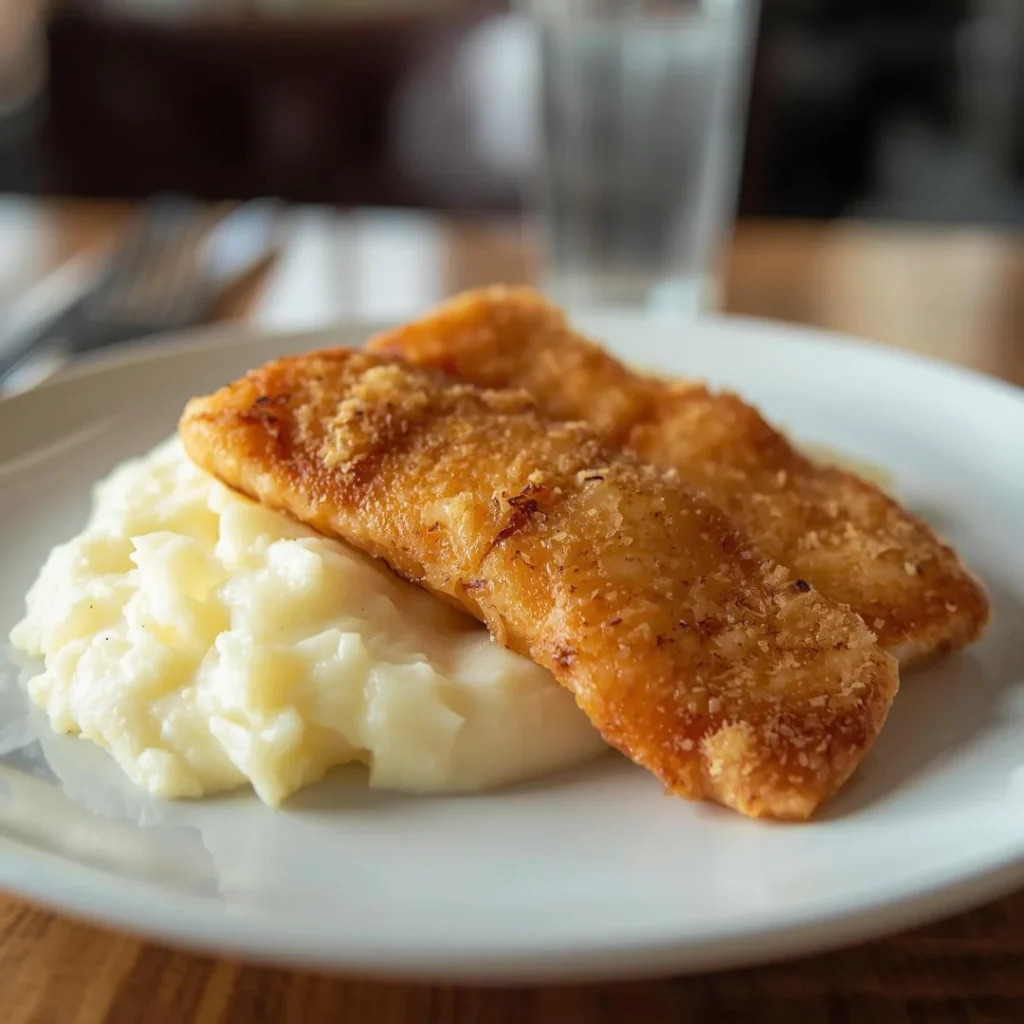Fish Fillets with Mashed Potatoes