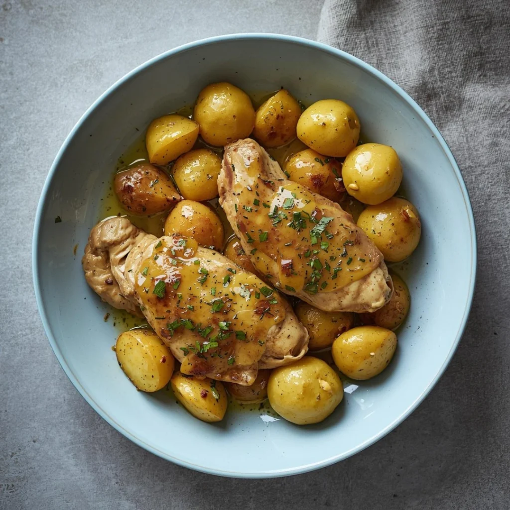 Garlic Butter Chicken Potatoes