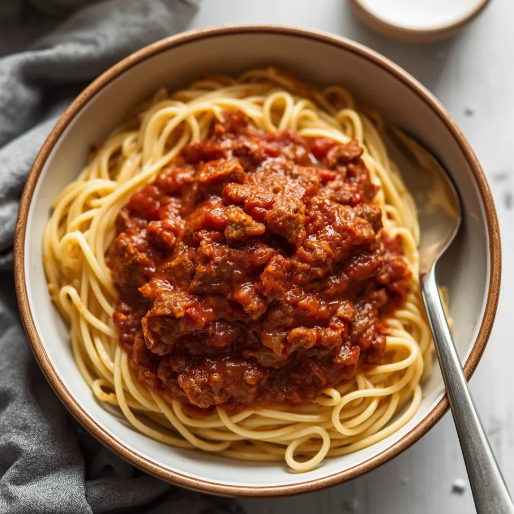Gluten Free Spaghetti with Meat Sauce