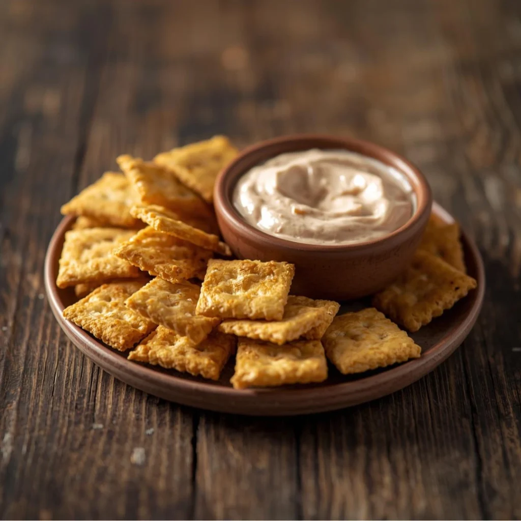 Keto Crackers with Dip