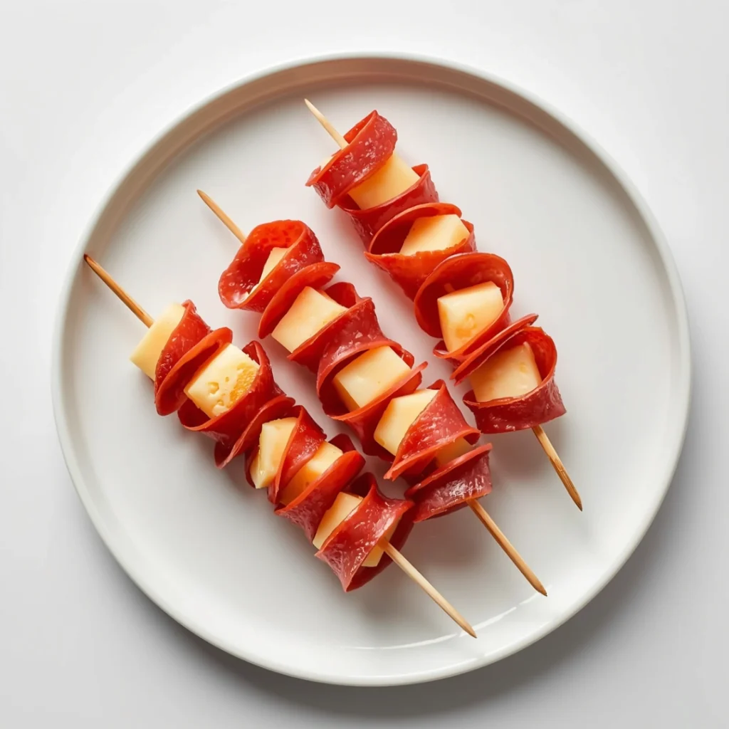Pepperoni Cheese Skewers
