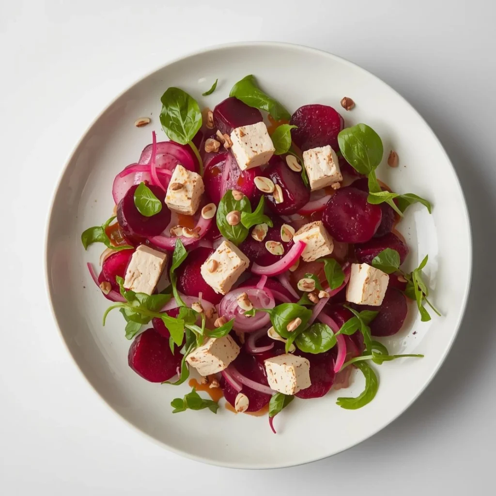 Pink Beetroot and Paneer Salad