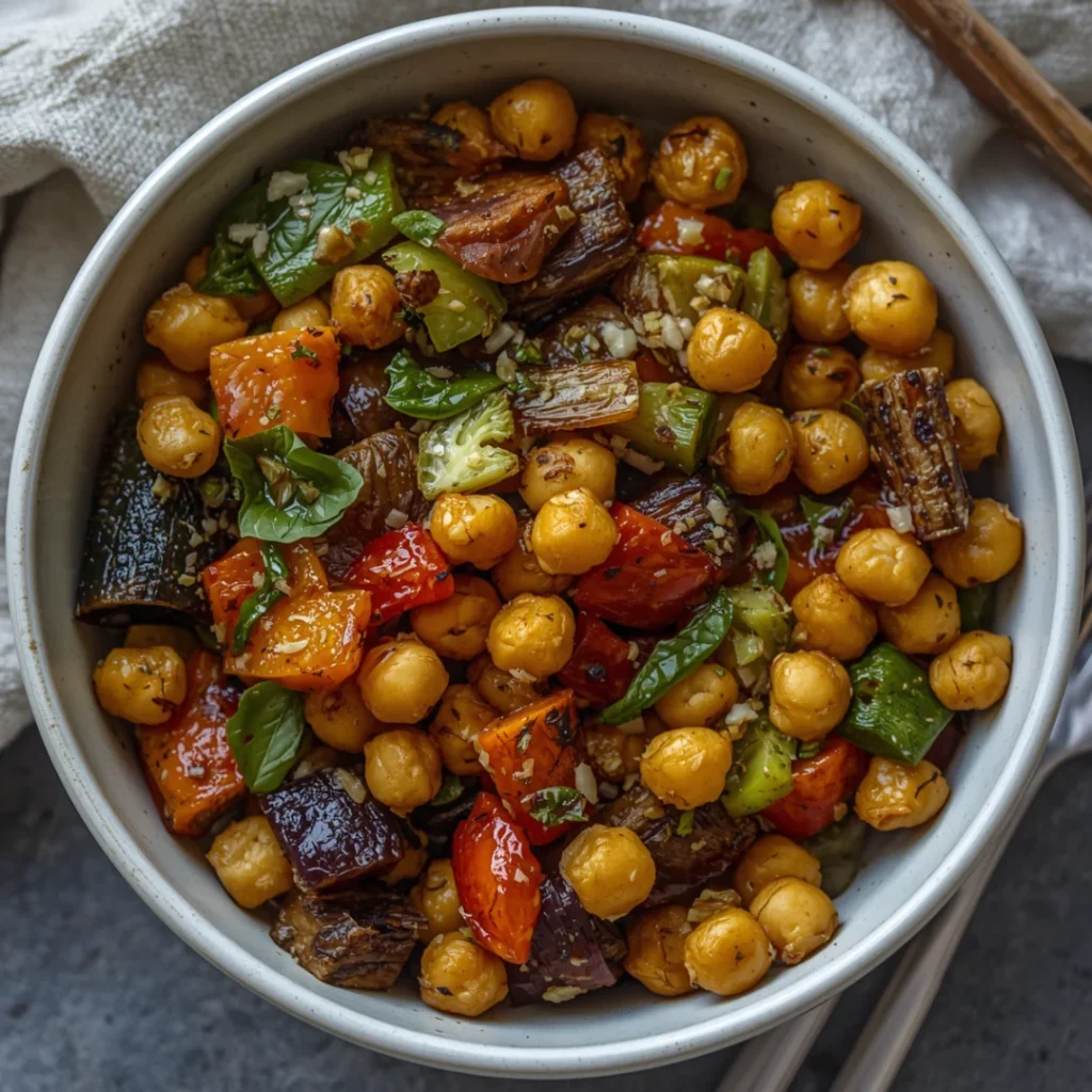 Roasted Chickpea and Veggie Bowl