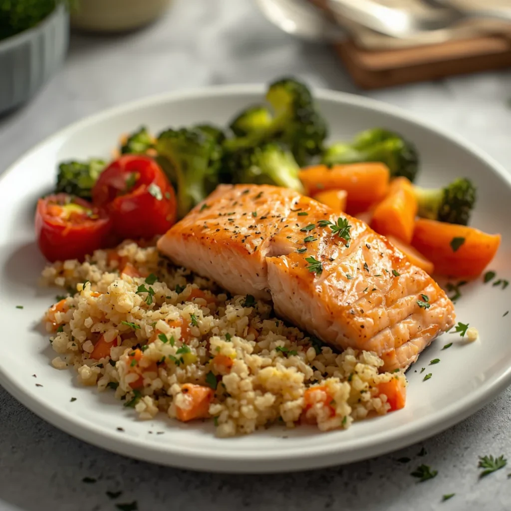 Salmon with Quinoa and Veggies