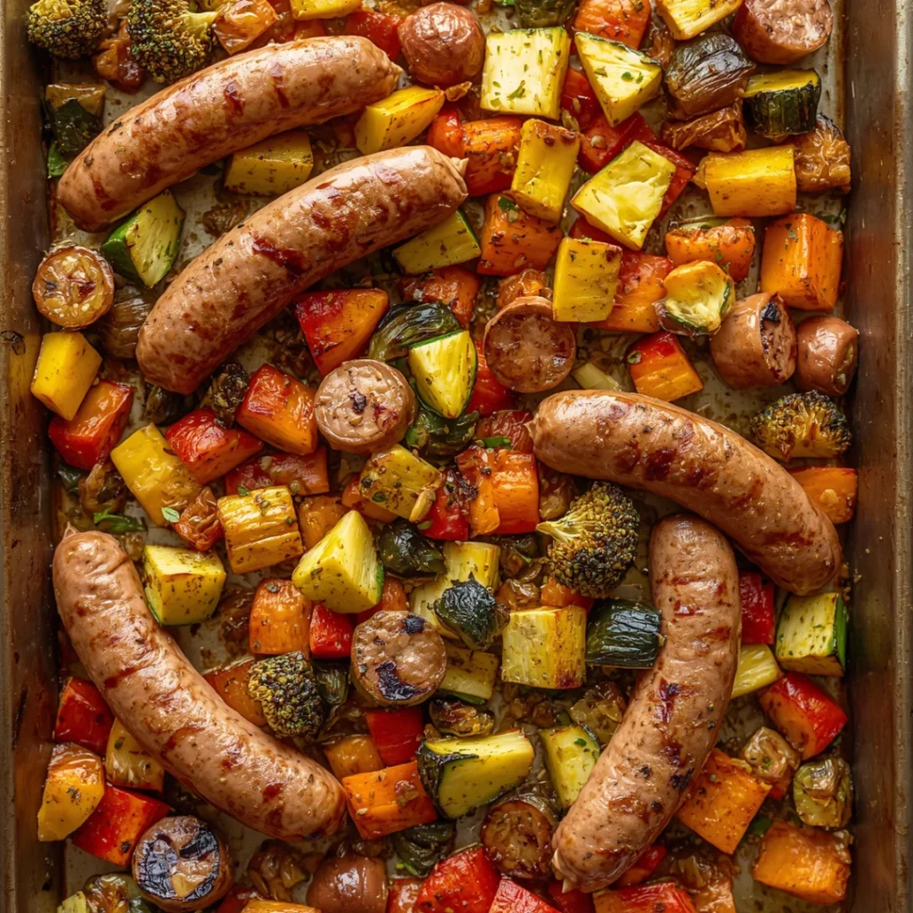 Sheet Pan Sausage Veggies