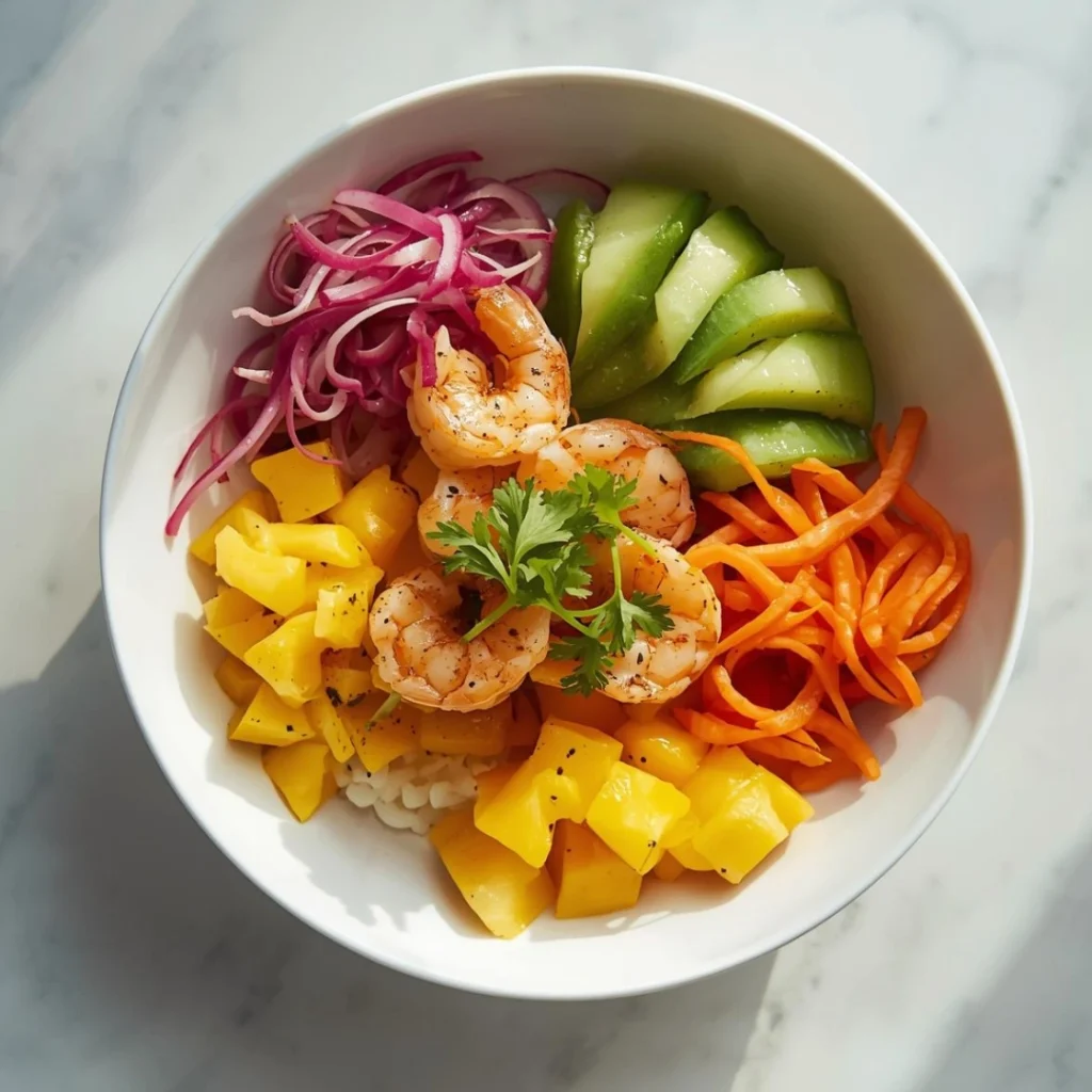Shrimp Poke Bowl with Mango