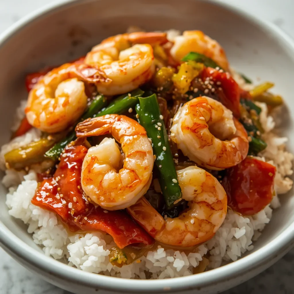 Shrimp Stir Fry with Rice