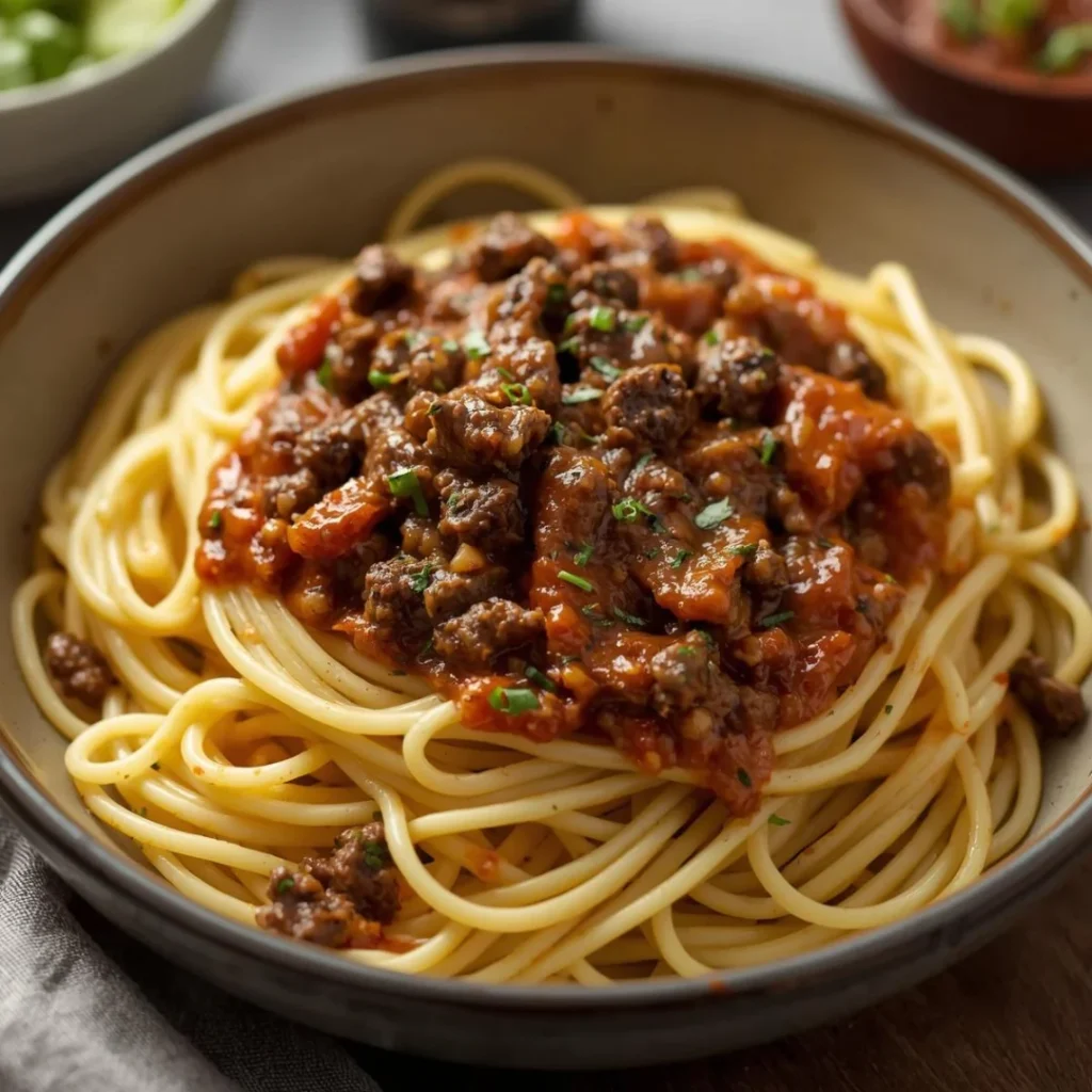 Spaghetti with Lean Ground Beef