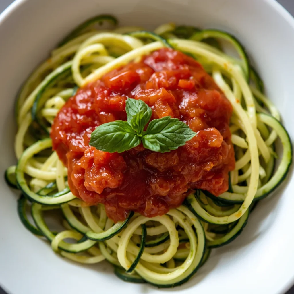 Zucchini Noodles with Tomato Sauce