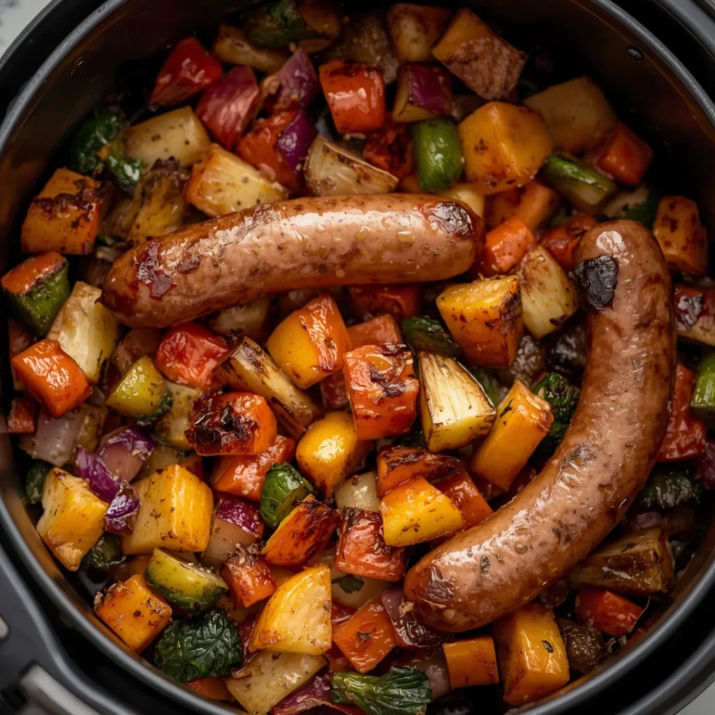 Air Fryer Sausage Veggies