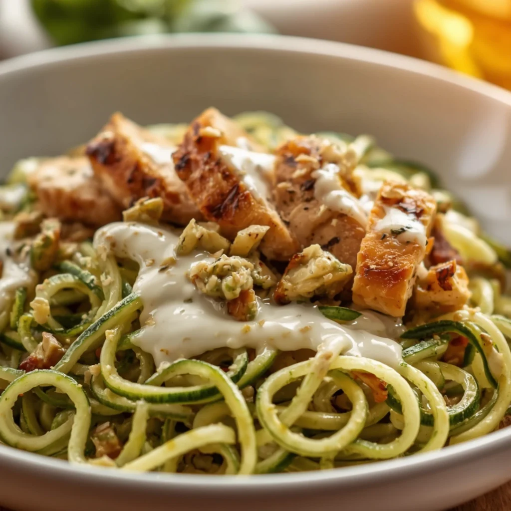 Alfredo Zoodles with Chicken