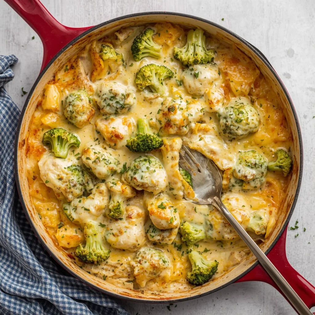 Broccoli Chicken Alfredo Bake