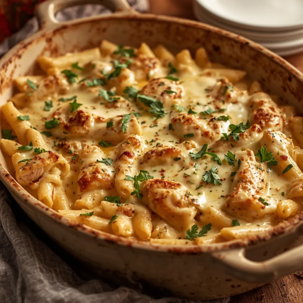 Chicken Alfredo Bake