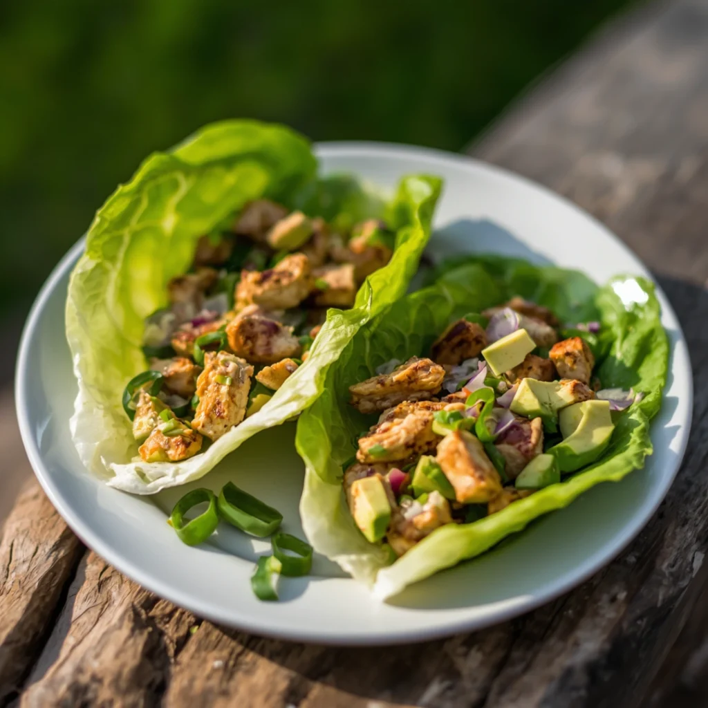 Chicken Avocado Lettuce Wraps