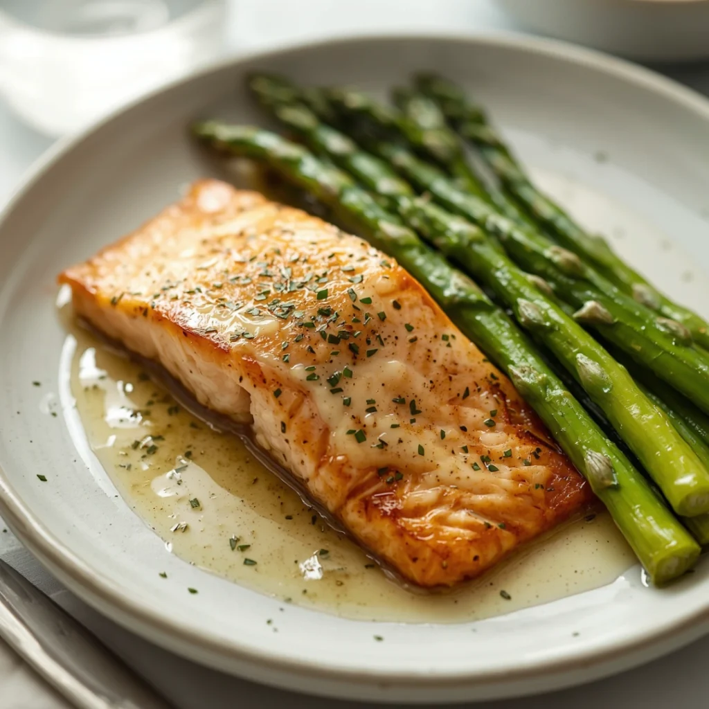 Garlic Butter Salmon with Asparagus
