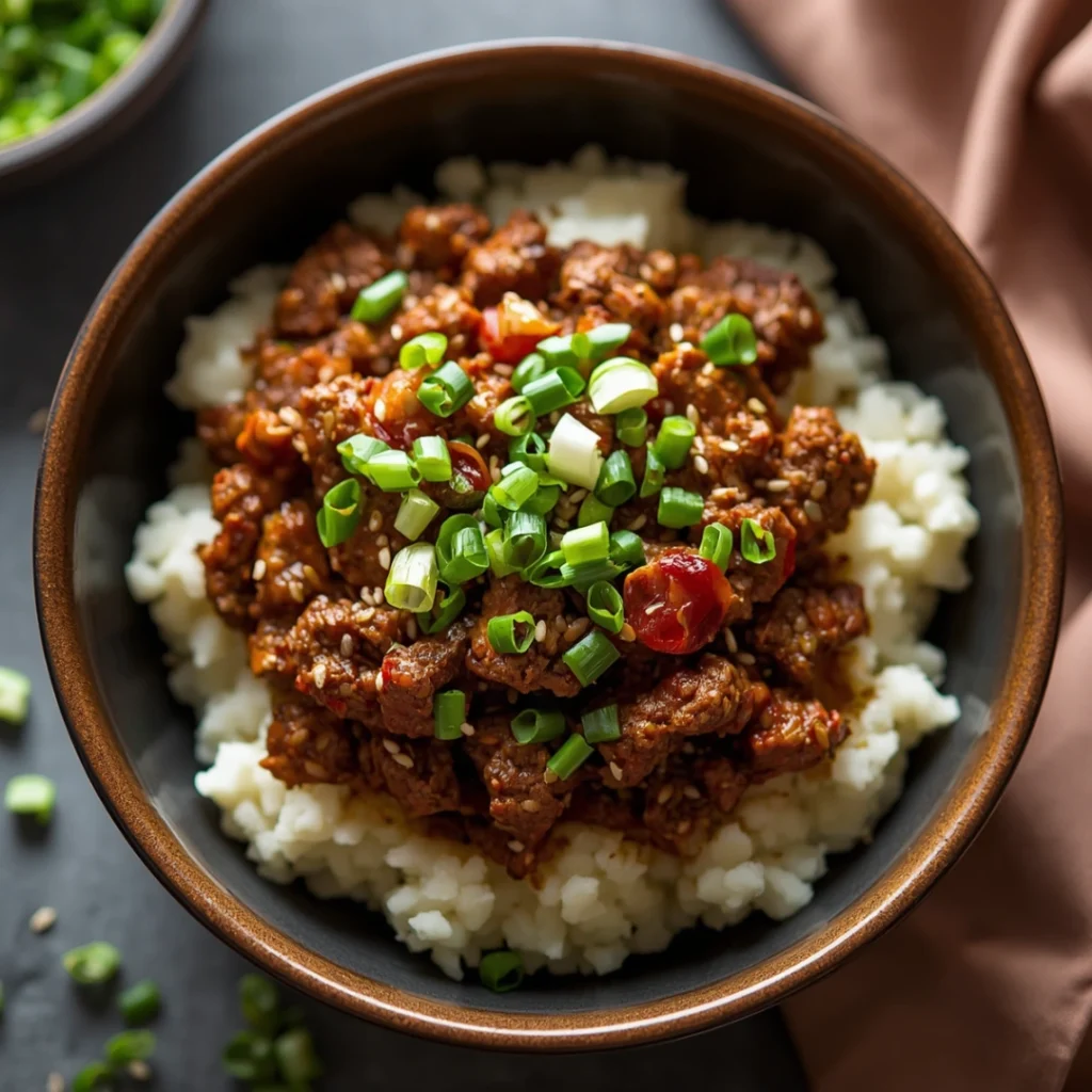 Korean Ground Beef Bowl
