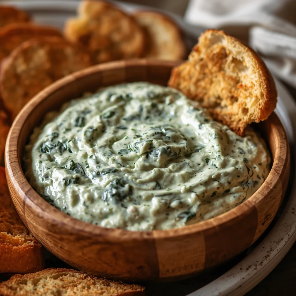 Spinach Dip GF Bread