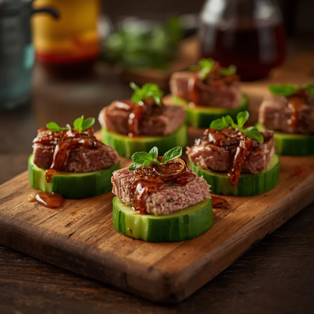 Steak Cucumber Bites