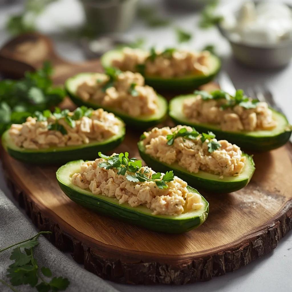 Tuna Cucumber Boats
