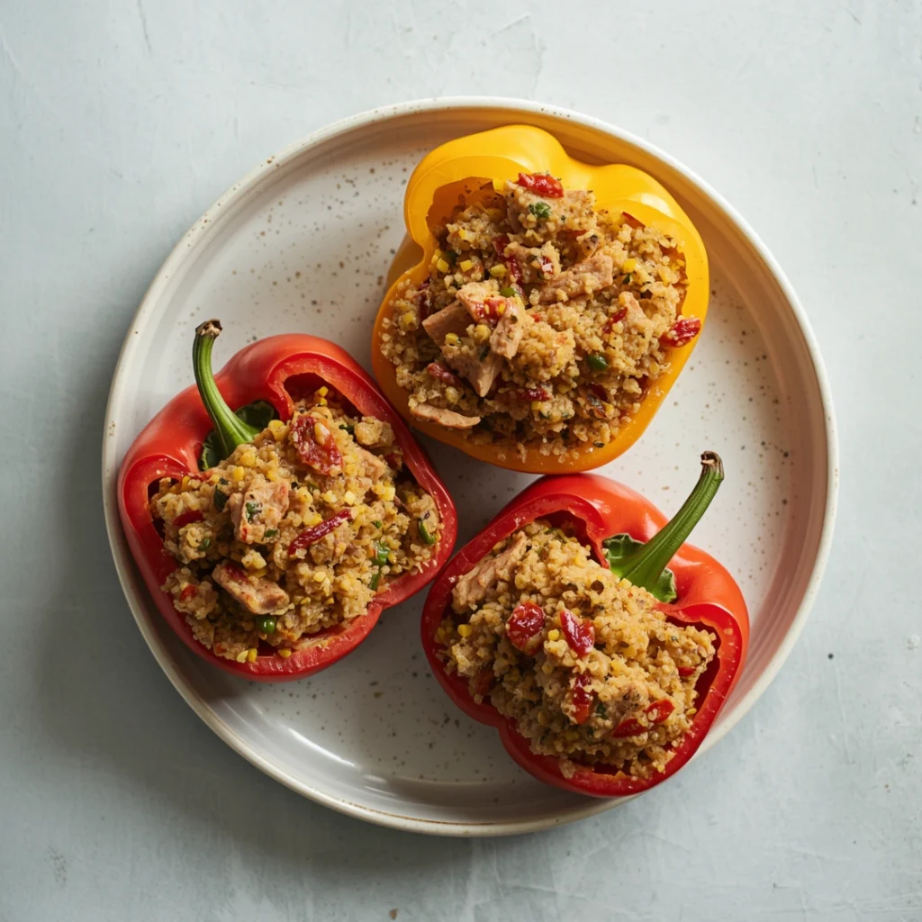 Turkey and Quinoa Stuffed Peppers