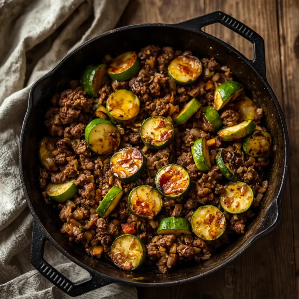 Zucchini Beef Skillet