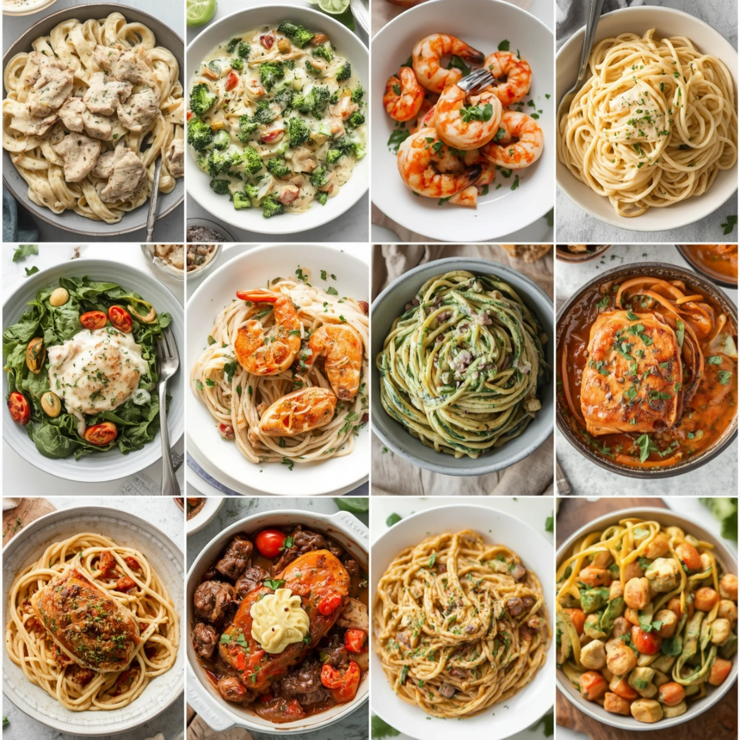 high protein Alfredo dinner