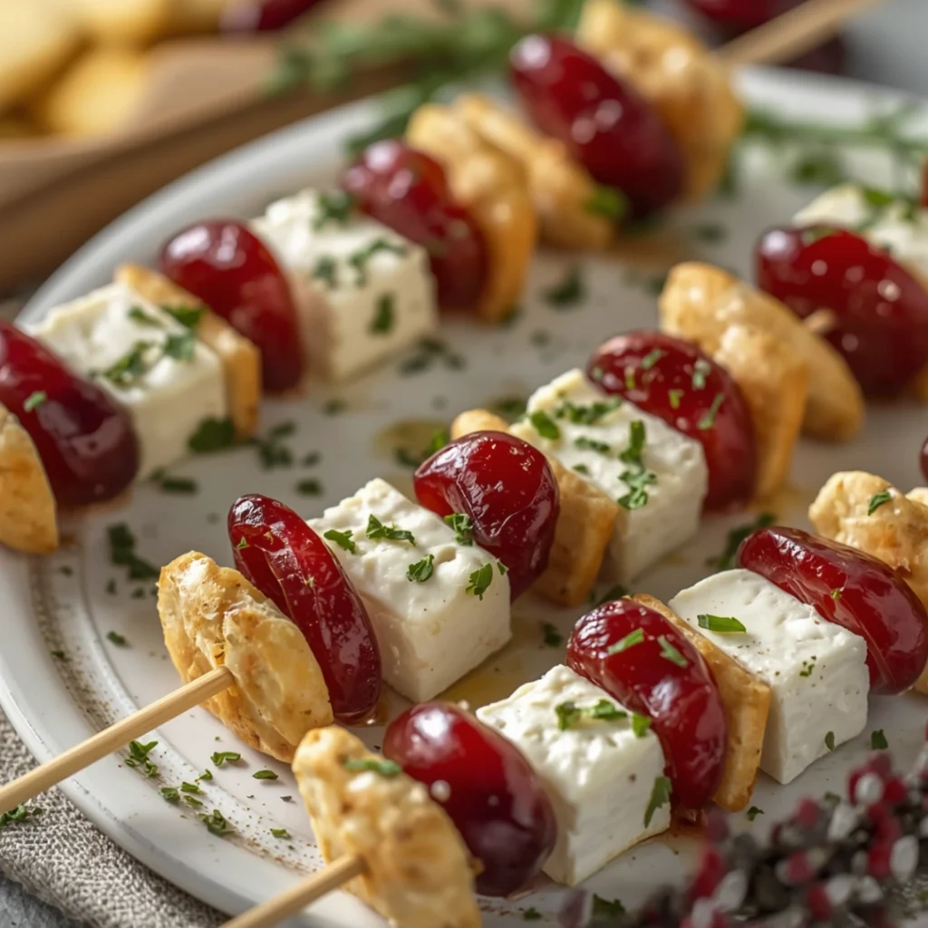 Brie Cranberry Skewers