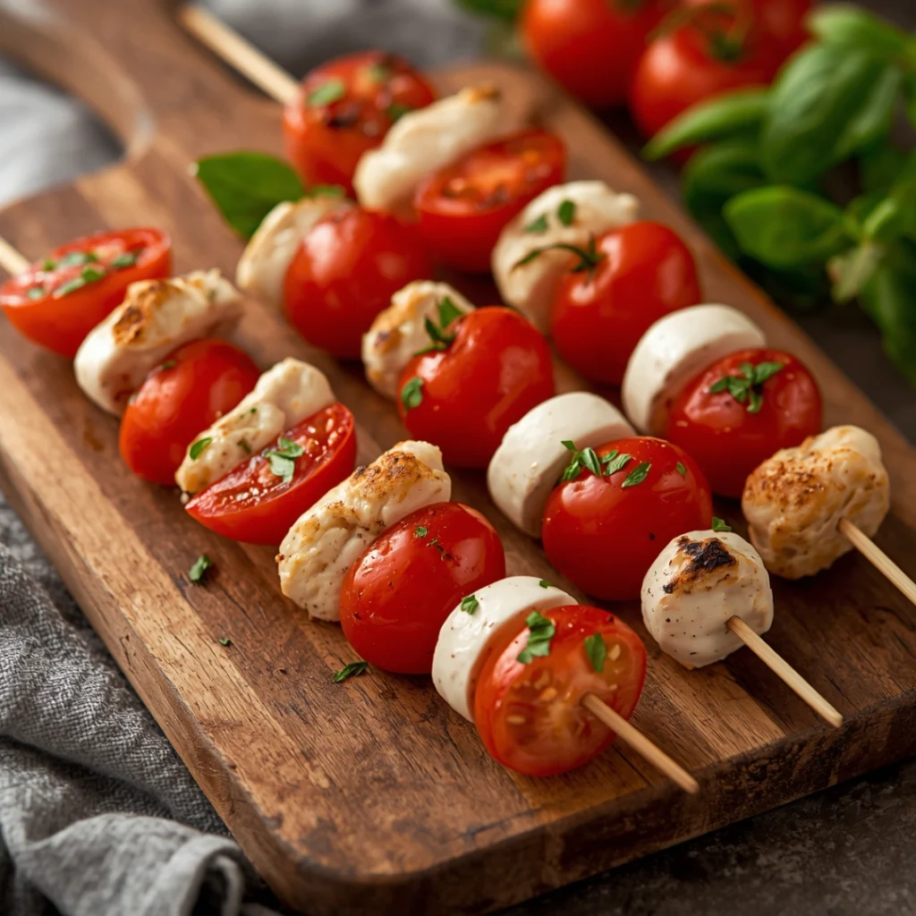 Caprese Protein Skewers