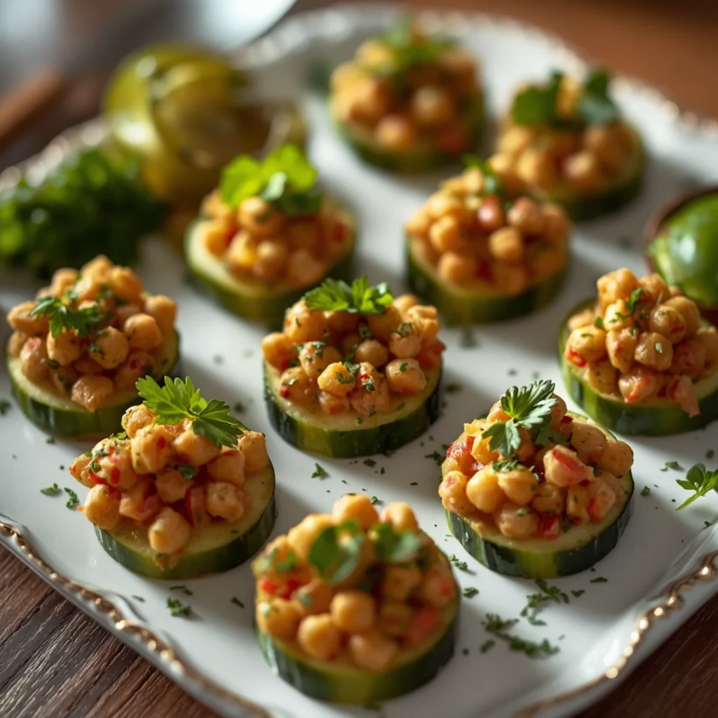 Chickpea Cucumber Bites