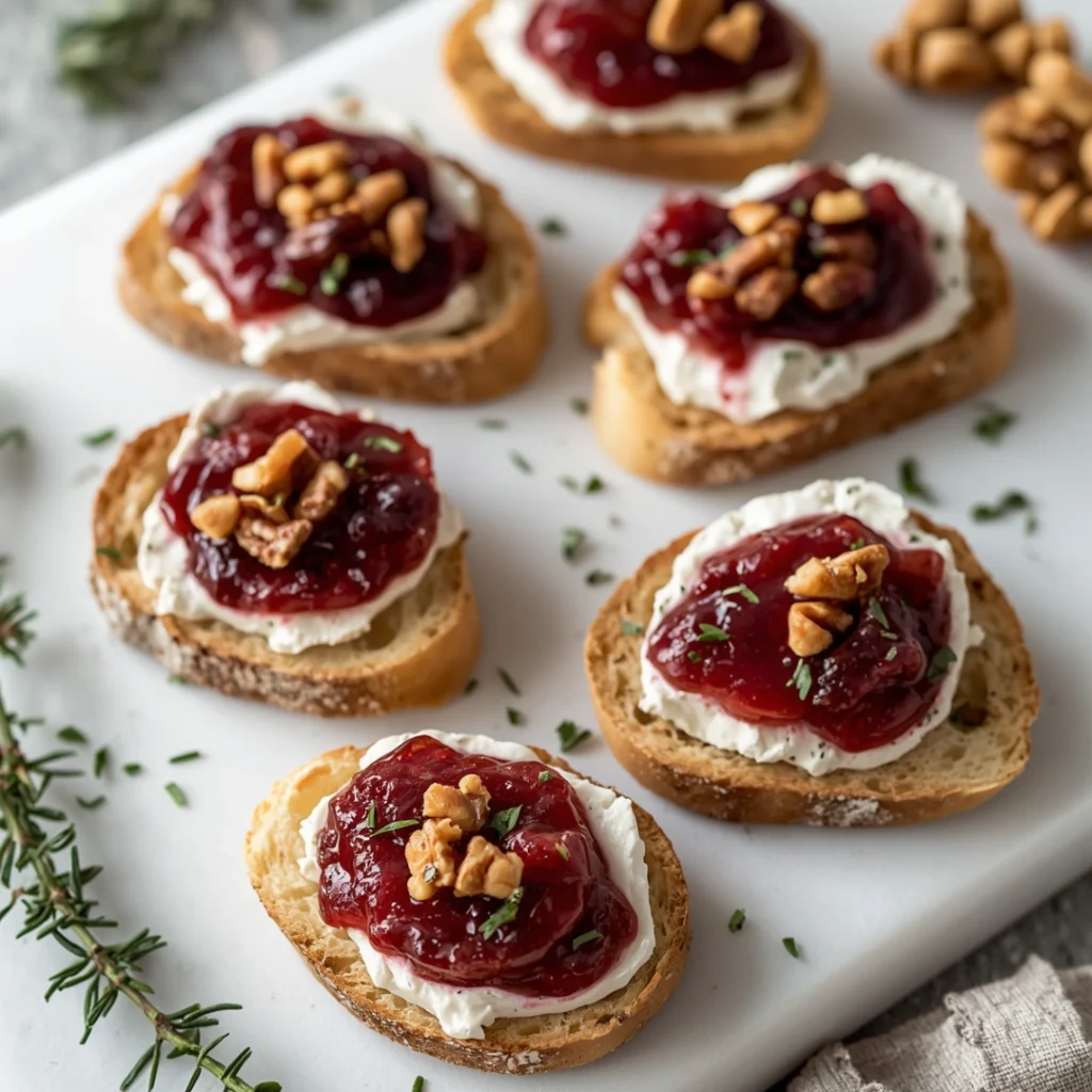 Cranberry Brie Crostini GF