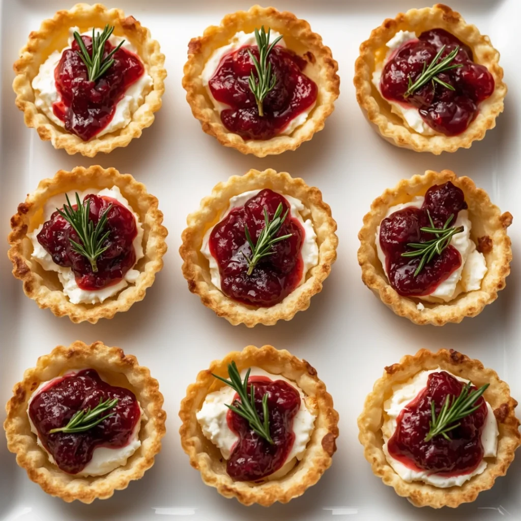 Cranberry Brie Phyllo Cups GF