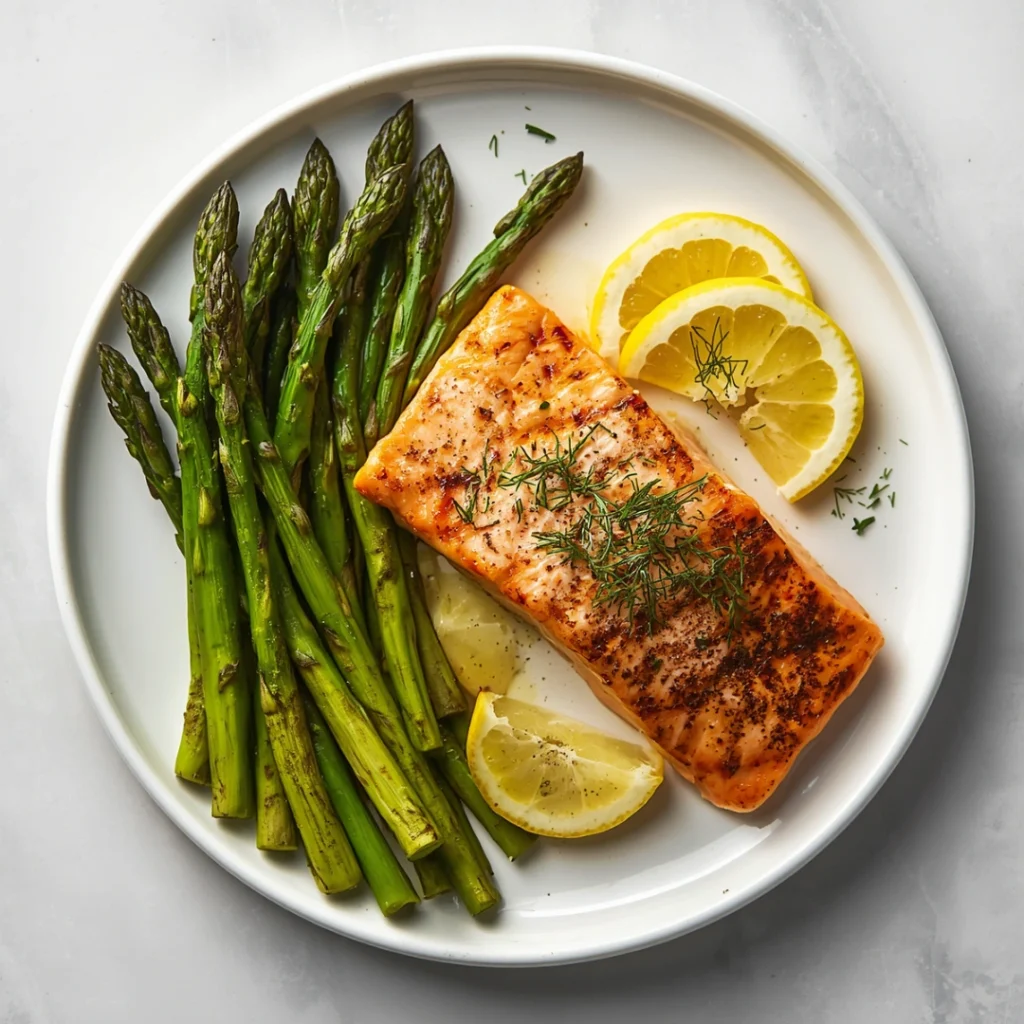 Grilled Salmon with Asparagus