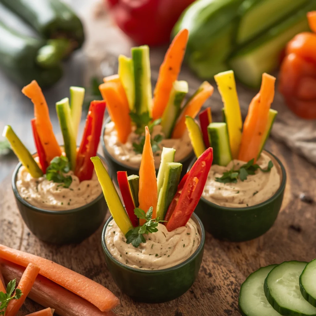Hummus Veggie Cups
