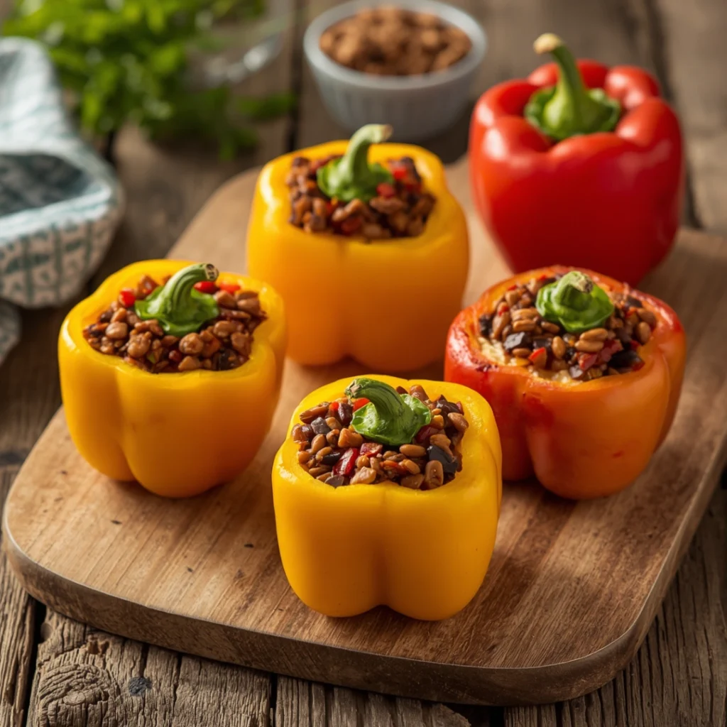 Lentil Stuffed Peppers