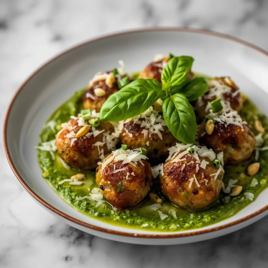 Pesto Meatballs