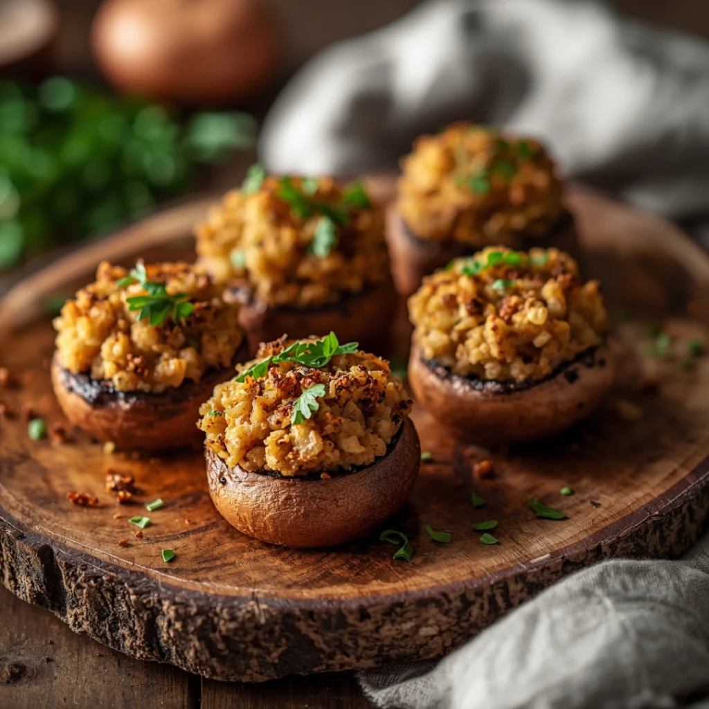 Quinoa Stuffed Mushrooms